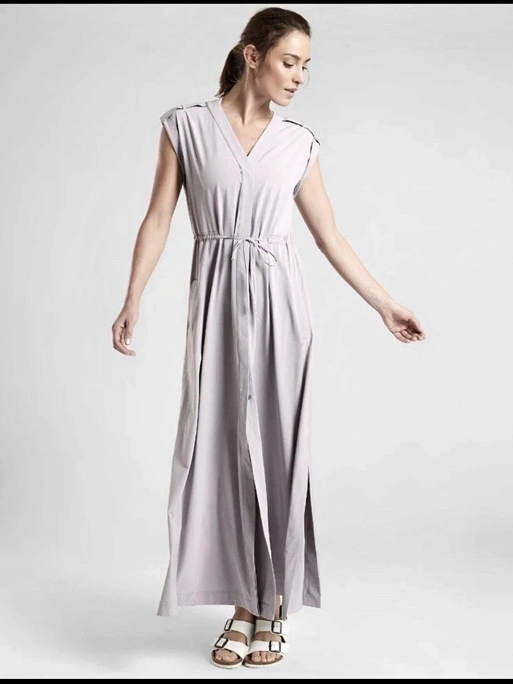Athleta Mara Maxi Dress lavender Small Like New